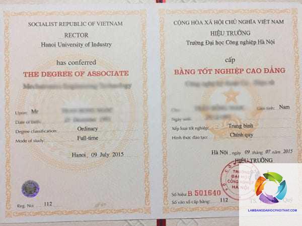 bằng cao đẳng cơ khí