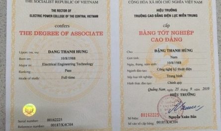 bằng cao đẳng điện công nghiệp