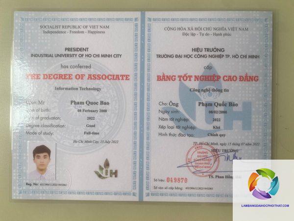 bằng cao đẳng kỹ thuật phần mềm