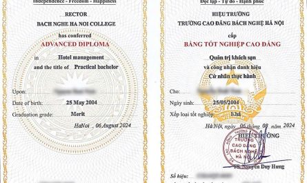 bằng cao đẳng quản trị khách sạn