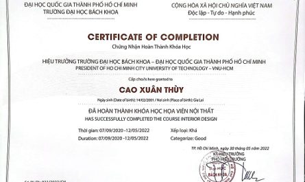 bằng cao đẳng thiết kế nội thất