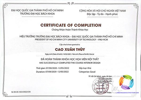 bằng cao đẳng thiết kế nội thất - Hình 1