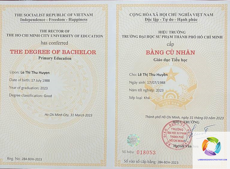 bằng đại học sư phạm tiểu học học lên thạc sĩ được không