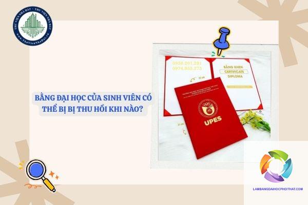 các trường hợp bị thu hồi bằng đại học